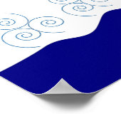 ネイビー結婚ブルーの花火着 ポスター (角)