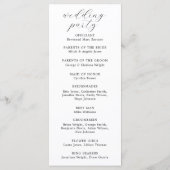 ネイビー結婚ブルーフローラ式プログラム プログラム (裏面)