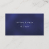 ネイビー結婚ブルー対応サイトQRコードRSVP エンクロージャーカード (正面)