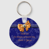 ネイビー結婚ブルー感謝していオレのテーマ キーホルダー (正面)