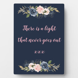 ネイビー結婚ブロッサムピンク フォトプラーク