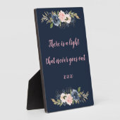 ネイビー結婚ブロッサムピンク フォトプラーク (側面)