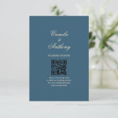 ネイビー結婚ホワイト エンクロージャーカード (スタンド正面)