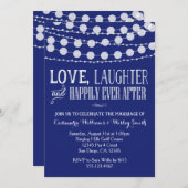 ネイビー結婚式招待状 招待状 (正面/裏面)