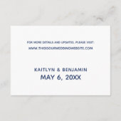 ネイビー結婚手書き詳細&宿泊施設 エンクロージャーカード (裏面)