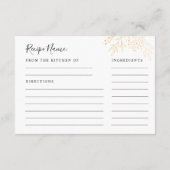 ネイビー結婚金ゴールド文房具テンプレート エンクロージャーカード (裏面)