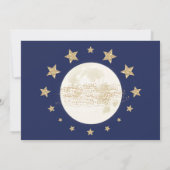 ネイビー緑の金ゴールド2月2日誕生日の写真 招待状 (裏面)