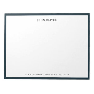 ネイビー縁どブルーフォーマルズ ノートパッド