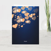 ネイビー考えブルーズ・オブ・ユー・キャットクリスタルモダン サンキューカード (裏面)