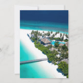 ネイビー自然シーサイド島結婚式招待状 招待状 (裏面)