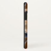 ネイビー自然ブルーマーブルアゲットシルバーグリッター1 Case-Mate iPhoneケース (裏面/右)