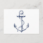 ネイビー航海のいかりウェディング エンクロージャーカード (裏面)