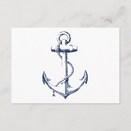 ネイビー航海のいかりウェディング エンクロージャーカード (裏面)