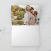 ネイビー航海のいかりシンプル写真 サンキューカード (内部)