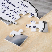 ネイビー航海のいかりパターン ジグソーパズル (側面)