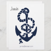 ネイビー航海のいかりパターン レターヘッド (正面/裏面)