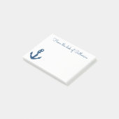 ネイビー航海のいかりビーチ海セーラーシーボート ポストイット (アングル)