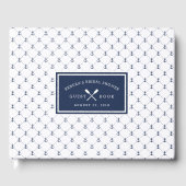 ネイビー航海のいかりブライダルシャワー ゲストブック (正面)