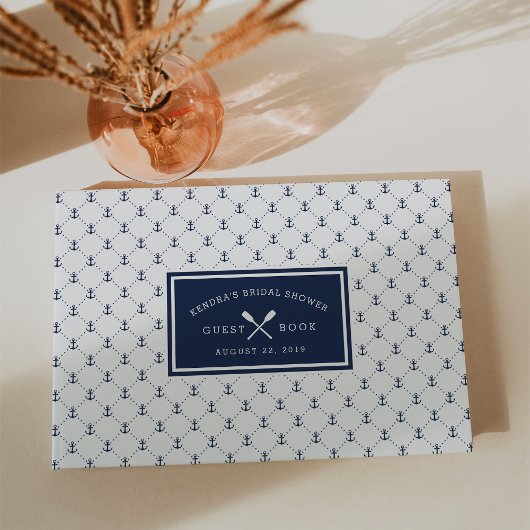 ネイビー航海のいかりブライダルシャワー ゲストブック