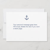 ネイビー航海のいかりブライドメイド提案カード 招待状 (裏面)