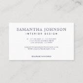 ネイビー航海のいかりモノグラム名刺 名刺 (裏面)