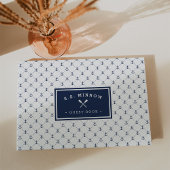 ネイビー航海のいかり |ボーパーソナライズされたト ゲストブック