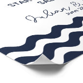 ネイビー航海のアルコールラブストーリープリント ポスター (角)