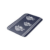 ネイビー航海のアンジェルフィッシュ海沿いの白 バスマット (アングル)