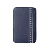 ネイビー航海のアンジェルフィッシュ海沿いの白 バスマット (正面縦)