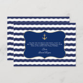 ネイビー航海のウェーブズいかりボーイ聖餐式 サンキューカード (正面/裏面)