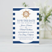 ネイビー航海のウォータカラーステアリングホイール セーブザデート (スタンド正面)