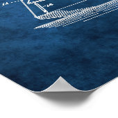 ネイビー航海のウォールデコール帆船特許#5 ポスター (角)