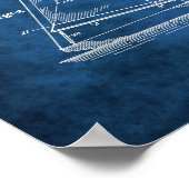 ネイビー航海のウォールデコール帆船特許#5 ポスター (角)