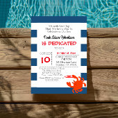 ネイビー航海のガニパーソナライズされたバプテスマ 招待状