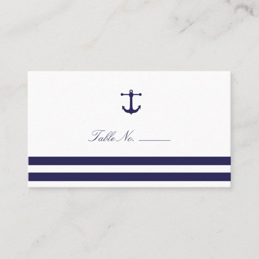 ネイビー航海のゲストテーブルエスコートカード プレイスカード (正面)