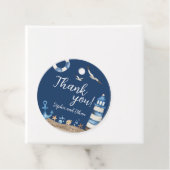 ネイビー航海のサンキューベイビーシャワーメッセージカード フェイバータグ (インサイチュ)