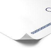 ネイビー航海のシグネ結婚クションのゲストブック ポスター (角)