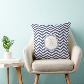 ネイビー航海のシボロン・モノグラーム クッション (椅子)