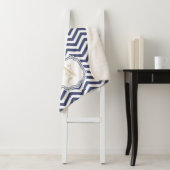 ネイビー航海のシボロン・モノグラーム シェルパブランケット (インサイチュ)