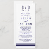 ネイビー航海のシーホース結婚式 プログラム (正面/裏面)