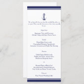 ネイビー航海のズのメ結婚ニューのいかり メニュー (正面/裏面)