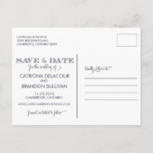 ネイビー航海のセーブ・ザ・デート案内葉書 案内ポストカード (裏面)