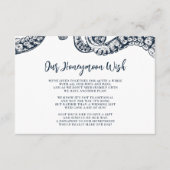 ネイビー航海のタコ新婚旅行カード エンクロージャーカード (正面)