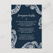 ネイビー航海のタコ私たちのハネムーンウィッシュカード エンクロージャーカード (正面)