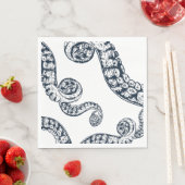 ネイビー航海のタコ紙ナプキンス スタンダードランチョンナプキン (インサイチュ)