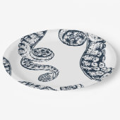 ネイビー航海のタコ紙プレート ペーパープレート (アングル)