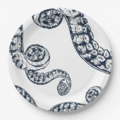 ネイビー航海のタコ紙プレート ペーパープレート (正面)