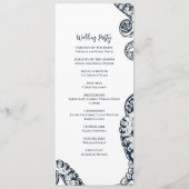 ネイビー航海のタコ結婚のセレモニー プログラム (裏面)