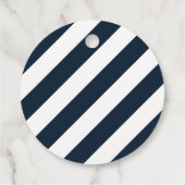 ネイビー航海のタコ触手結婚式の引き出物ラベル フェイバータグ (裏面)