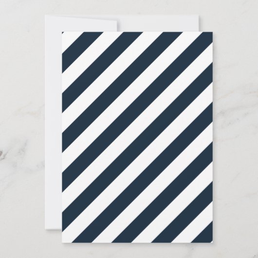 ネイビー航海のタコ触手結婚式招待状 招待状 (裏面)